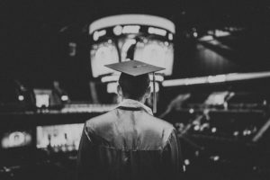 man in graduation cap